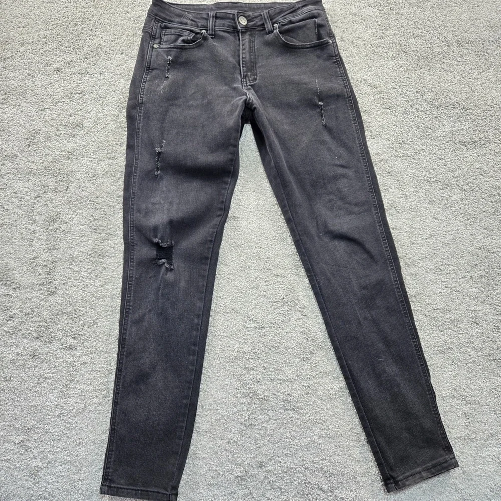 Young LA Jeans Mens 32x32 tailored slim black distressed‎